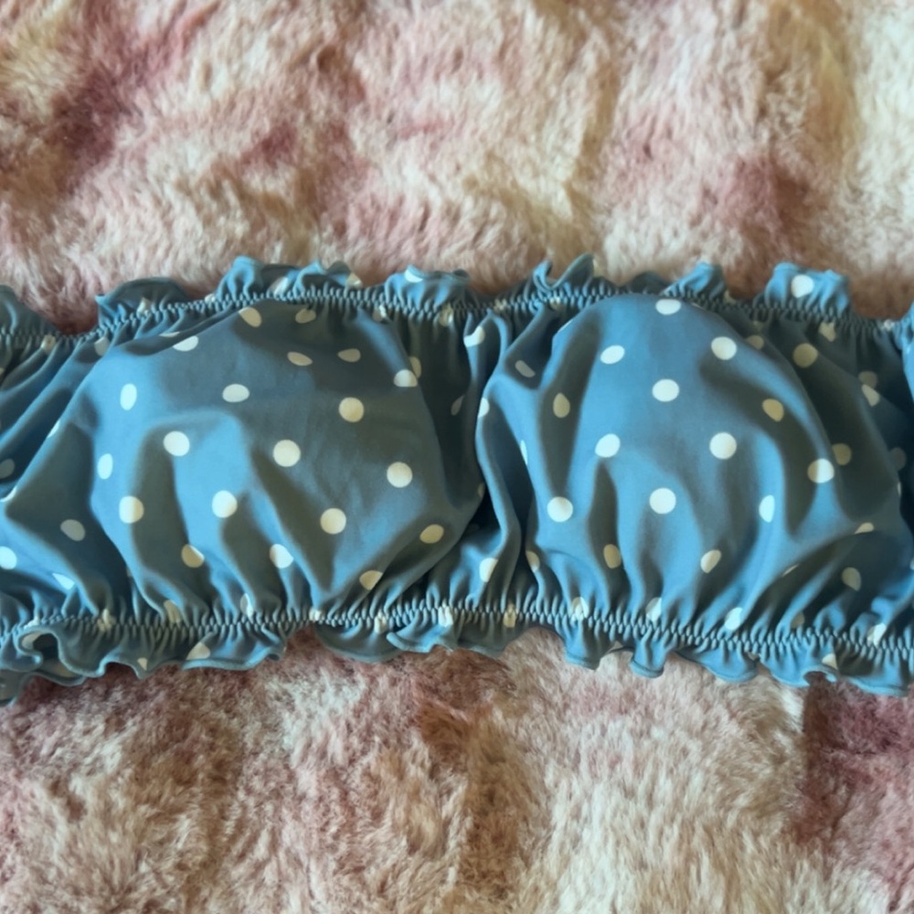 PacSun Blue Ruffled Swin Tube Top